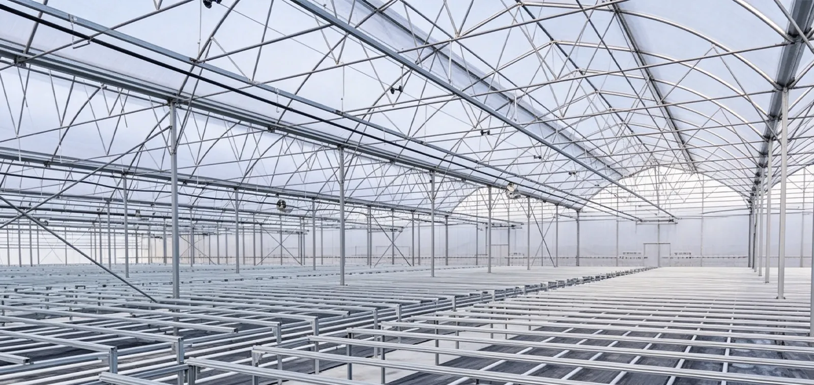 Durable galvanized materials for greenhouses and storage facilities.