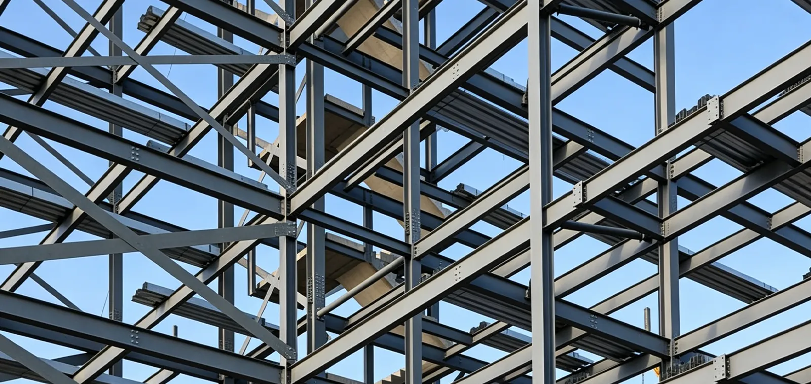 Structural steel and rebar for high-rises and commercial builds.